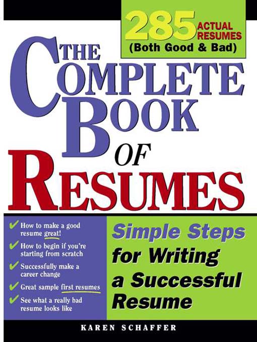 Title details for The Complete Book of Resumes by Karen Schaffer - Available